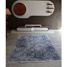 Arte Modern Nakışlı Gri Salon Halısı Makinede Yıkanabilir Dekoratif Mutfak Halısı Kaymaz Taban Koridor Yolluk Özel Ölçü Butik Kilim Modelleri