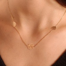 Adil İdil Kuyumculuk Çiçek Modeli Kadın Kolye