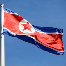 Fors Bayrak Kuzey Kore Gönder Bayrağı Raşel Kumaş 100 x 150 cm