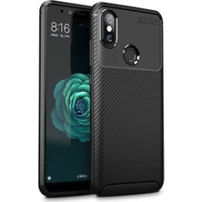 KZY Xiaomi Mi A2 Lite Karbon Tasarımlı Kapak - Siyah