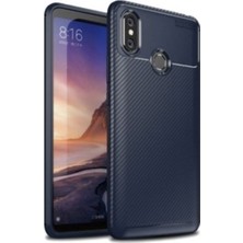 KZY Xiaomi Redmi Note 6 Pro Karbon Tasarımlı Kapak - Lacivert