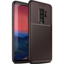 KZY Samsung Galaxy S9 Plus Karbon Tasarımlı Kapak - Kahverengi