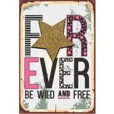 Hayat Poster Forever Retro Ahşap Poster 20 cm x 30 cm