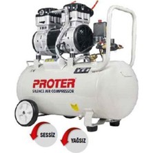 Proter 2 Hp 50 Lt  Kompresör Sessiz Yağsız  Proter