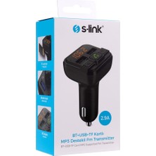 S-Link SL-BT226 LCD Ekranlı Bt+ Usb+Tf Kartlı+Mp3 Destekli Fm Transmitter