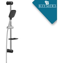 Baymera  Aqua Chrome Black Sürgülü Tepe Duş Seti VLTM-6150