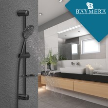 Baymera  Deluxe Jet Black Sürgülü Duş Seti VLTM-6130