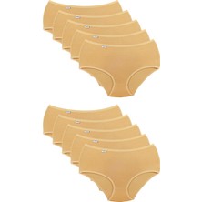 Bluence Kadın Ten  10'lu  Yüksek Bel Likralı Bato Külot