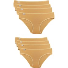 Bluence Kadın Ten  8'li  Paket Likralı Slip Külot