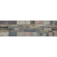 Sempati Halı Patchwork El Dokuma Eskitme Halı 80 x 300 cm 5581