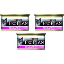 Pro Plan Proplan Delicate Hassas Hindi Etli Kedi Konservesi 85 gr (3 Adet)