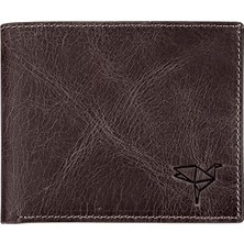 Garbalia Delhi Hakiki Deri Bozuk Para Bölmeli İnce Erkek Cüzdanı Gri