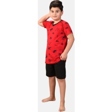 Malabadi Erkek Çocuk 3 Lü Set Desenli Yazlık Pijama Takımı M3001