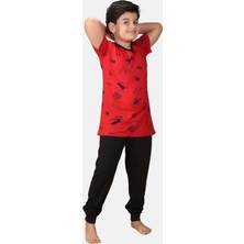 Malabadi Erkek Çocuk 3 Lü Set Desenli Yazlık Pijama Takımı M3001