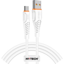 Hytech HY-X235 3A Micro USB Data Veşarj Kablosu Beyaz