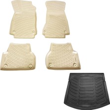 Friemats Audi A4 (Bej) 3D Havuzlu Paspas+Bagaj Havuzu 2015-2020 Arası Friemats Marka