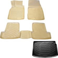 Friemats Megane 3 Hb (Bej) 3D Havuzlu Paspas+Bagaj Havuz 2010-2016 Arası Friemats Marka