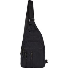 Bagacar 4925 Kulaklık Çıkışlı Body Bag ve Omuz Çantası Siyah