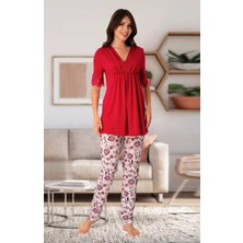 Effortt V Yaka Lohusa Pijama Takımı