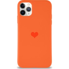 Case World Apple iPhone 11 Pro Silikon Kılıf Altı Kapalı Içi Kadife Lansman Silikon Kılıf Turuncu