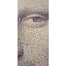 New Bazaar Kanvas Bez Çanta - Dokuma Kumaş Desenli - Iç Cepli ve Cırtlı - 36 x 40CM-LEONARDO Da Vinci-Mona Lisa