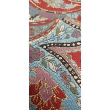 New Bazaar Kanvas Bez Çanta - Dokuma Kumaş Desenli - Iç Cepli ve Cırtlı - 36 x 40 cm - Pateh (Paisley) Desenli
