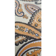 New Bazaar Kanvas Bez Çanta - Dokuma Kumaş Desenli - Iç Cepli ve Cırtlı - 36 x 40 cm - Pateh (Paisley) Desenli