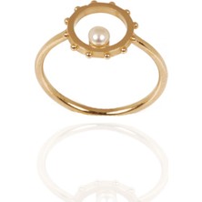 Adil Idil Kuyumculuk Inci Detaylı Eklem Yüzüğü