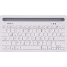 Everest KB-BT82 Beyaz/Gümüş Bluetooth Ultra İnce+Şarjlı Q Mac/Win/Android/Ios Uyumlu Kablosuz klavye