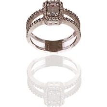 Adil Idil Kuyumculuk Iki Sıralı Baget Taş Yüzük