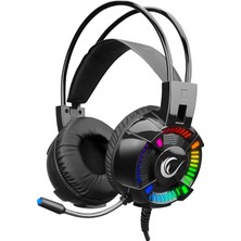 Rampage Styles Siyah USB 7.1 RGB Oyuncu Mikrofonlu Kulaklık