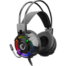 Rampage Styles Siyah USB 7.1 RGB Oyuncu Mikrofonlu Kulaklık