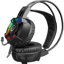 Rampage Styles Siyah USB 7.1 RGB Oyuncu Mikrofonlu Kulaklık