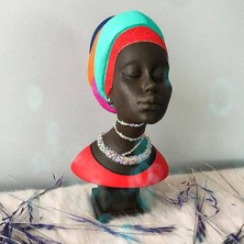 Enfestore Dekoratif Afrikalı Kadın Büst