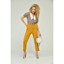 Parkkaron Kadın Paça Detaylı Düğmeli Pantolon