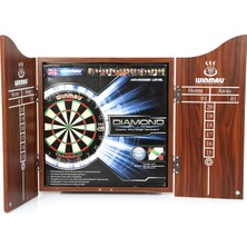 Winmau Diaomond Plus Profesyonel Dart Seti (Dart Board, 3 Adet Xtreme Ok, Kabin)