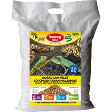 Bonny Nice Doğal Çam Pellet Sürüngen Taban Malzemesi 10 kg 17 L x 2 Paket