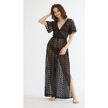Penti Siyah Ethnic Lace Tulum
