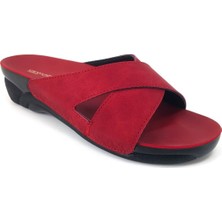 Ceyo Venedik-9 Kadın Terlik-Kırmızı