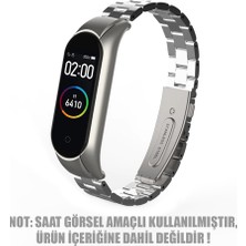 Microsonic Xiaomi Mi Band 4 Metal Stainless Steel Kordon Gümüş