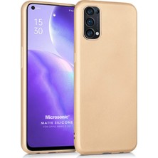 Microsonic Matte Silicone Oppo Reno 5 5g Kılıf Gold