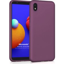 Microsonic Matte Silicone Samsung Galaxy A01 Core Kılıf Mor