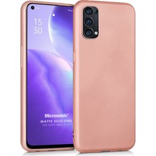 Microsonic Matte Silicone Oppo Reno 5 5g Kılıf Rose Gold