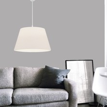 Art&Gift North Home Konik Kumaş Büyük Boy Tavan Sarkıt Avize Krem