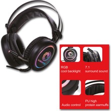 Lunatic Combative Full RGB 7.1 USB Surround Oyuncu Mikrofonlu Kulaklık