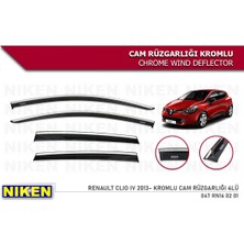 Niken Renault Clio 4 2013 Sonrası Araca Özel Kromlu Cam Rüzgarlık