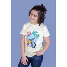 Toontoy Kids Erkek Çocuk Motorsiklet Baskılı T-Shirt