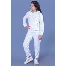 Toontoy Kids Kız Çocuk Kapüşonlu Kanguru Cepli Eşofman Takımı