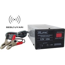 Alpa 12VOLT 15AMPER Mikroişlemci Kontrollü Akü Şarj Cihazı