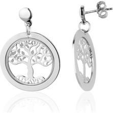 Diversity Jewelry Kadın Gümüş Hayat Ağacı Küpe